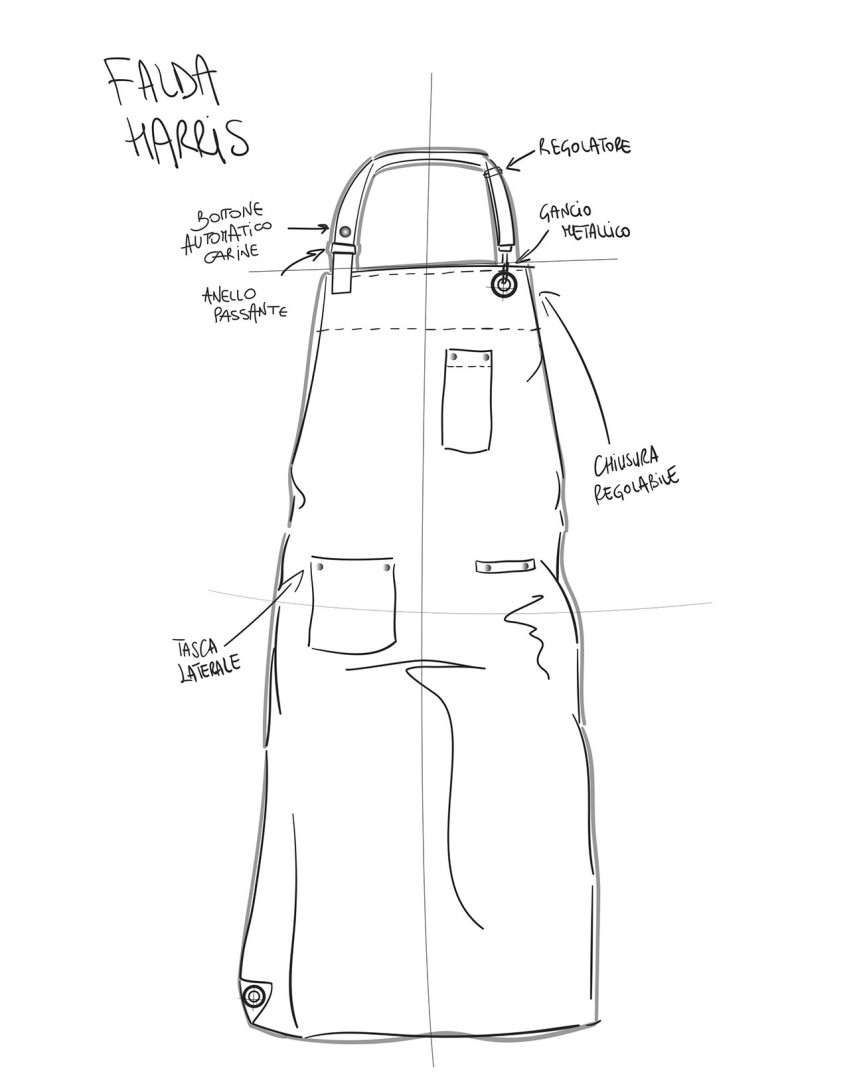 Grembiule Harris nero Carine